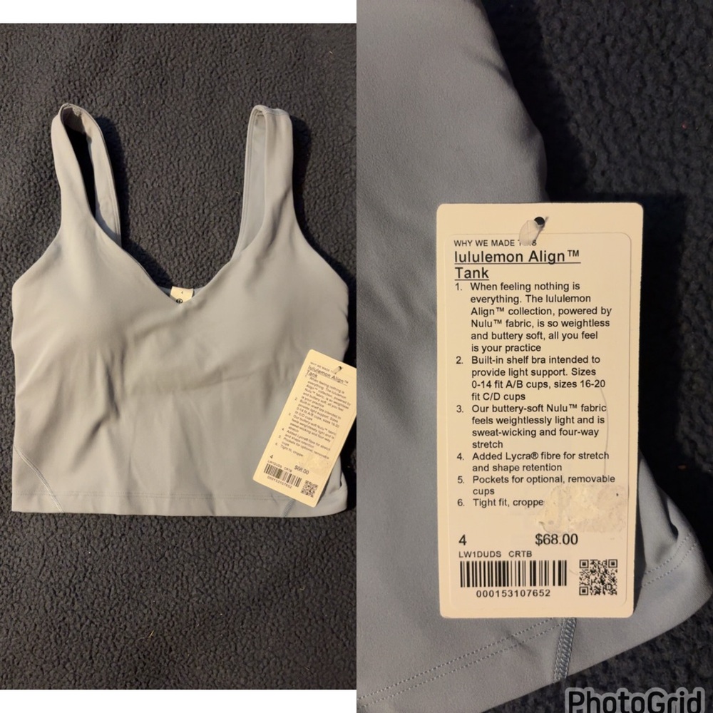lululemon athletica Align Tank Top in Light Gray